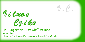 vilmos cziko business card